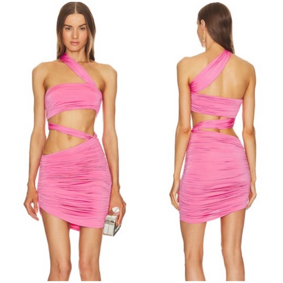 New! Michael Costello X REVOLVE Kylie Cut out Mini Dress 💗 Small - Picture 1 of 10
